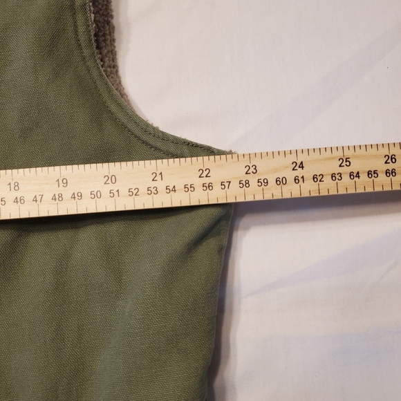 Lakin Mckey Women's Canvas Sherpa Lined Vest Olive Green Size 2XLR Farming Work - Picture 6 of 12